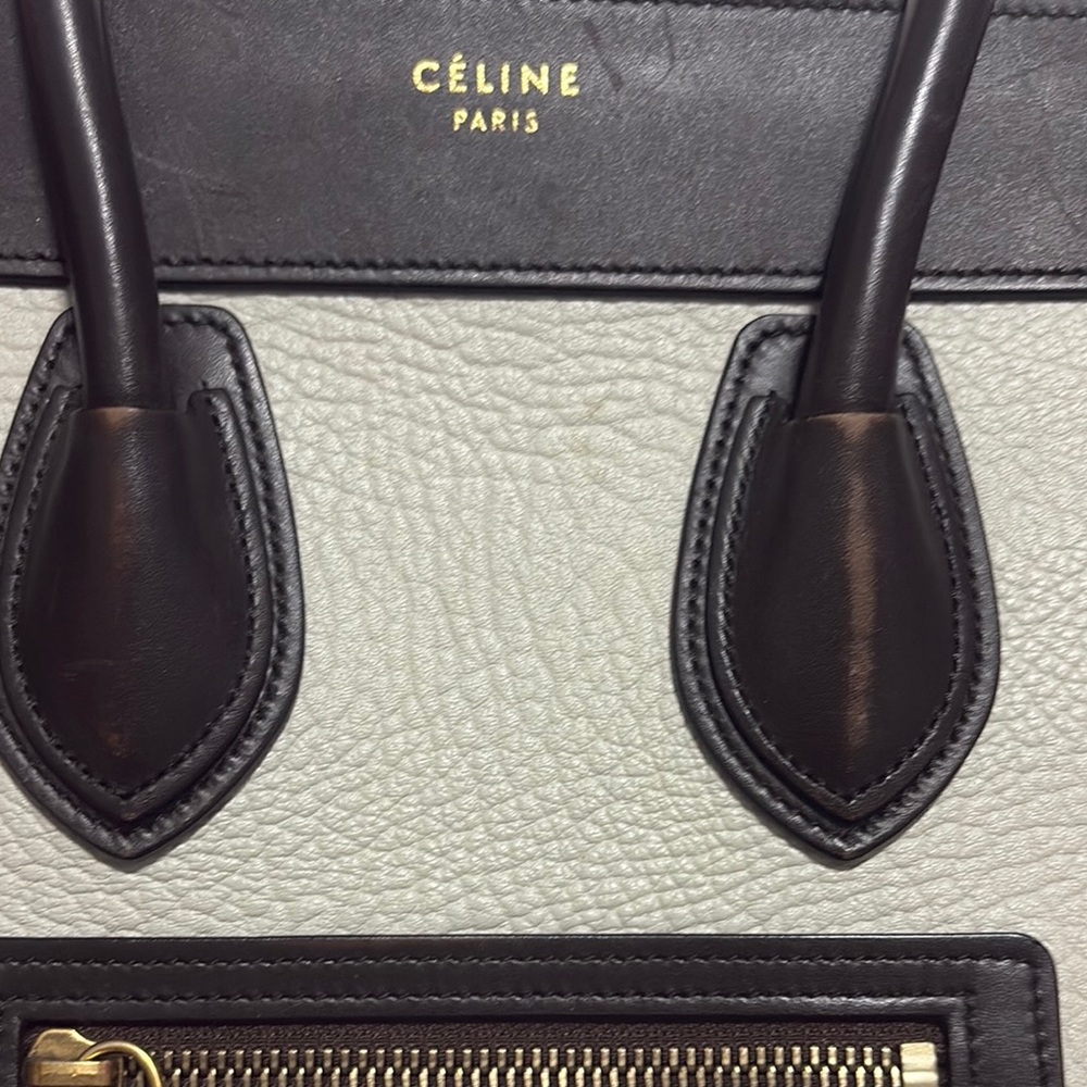 Celine Black and Gray Satchel Bag with Structured Design - Picture 3 of 6